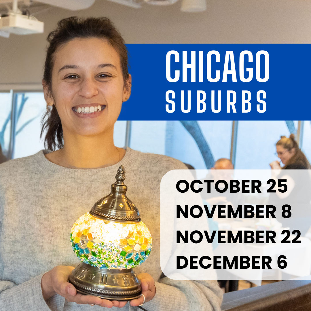Mosaic Lamp Workshop in Chicago Suburbs