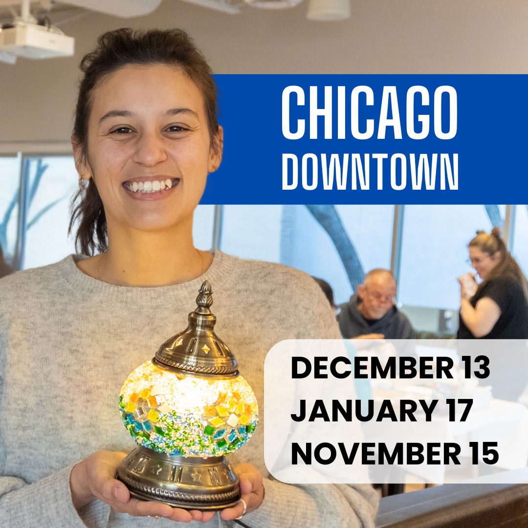 Mosaic Lamp Workshop in Chicago Downtown, IL