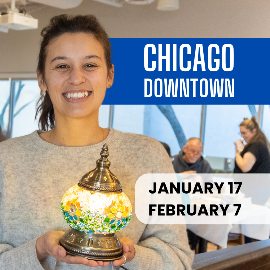 Mosaic Lamp Workshop in Chicago Downtown, IL