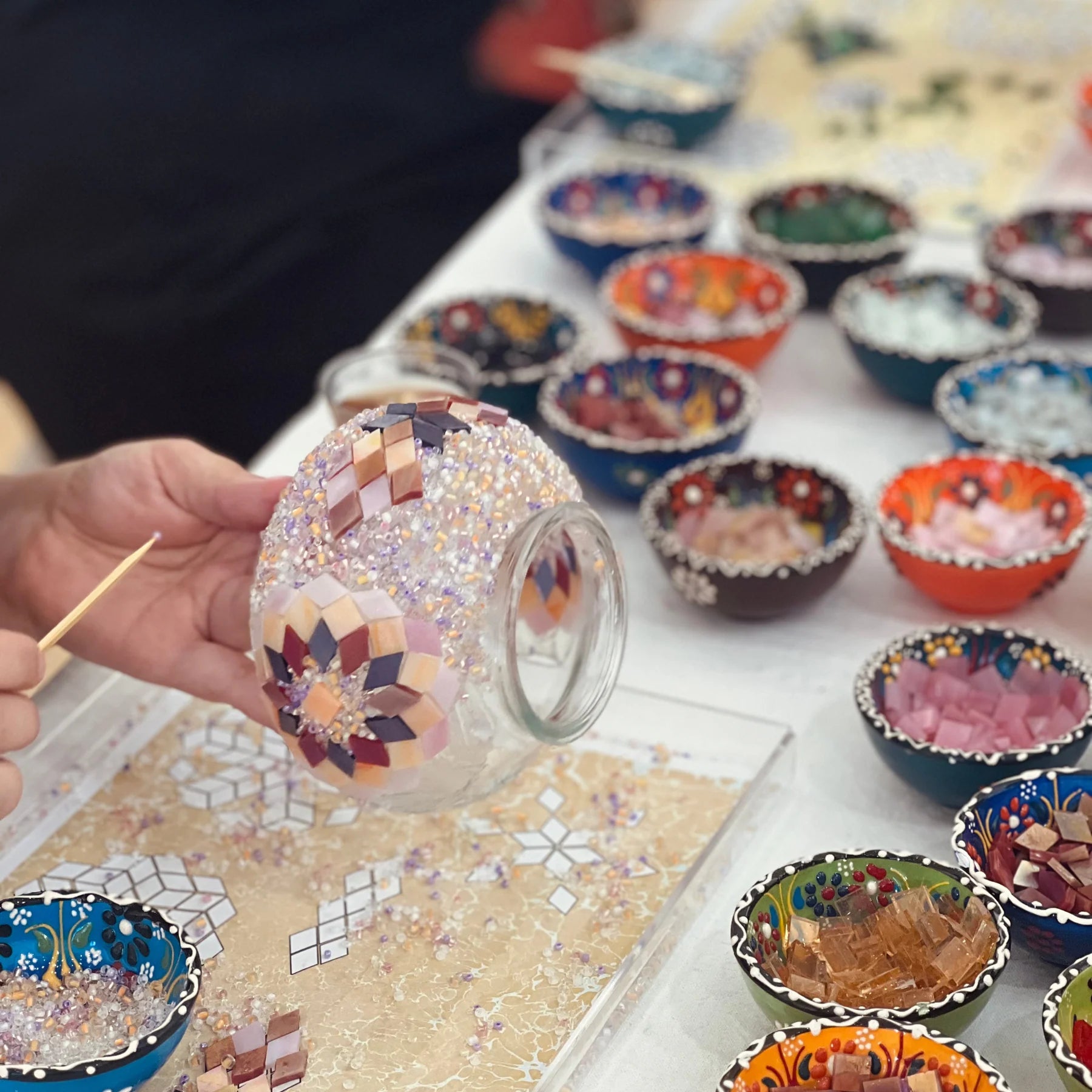 Mosaic Lamp Making Workshop in Allen, Texas