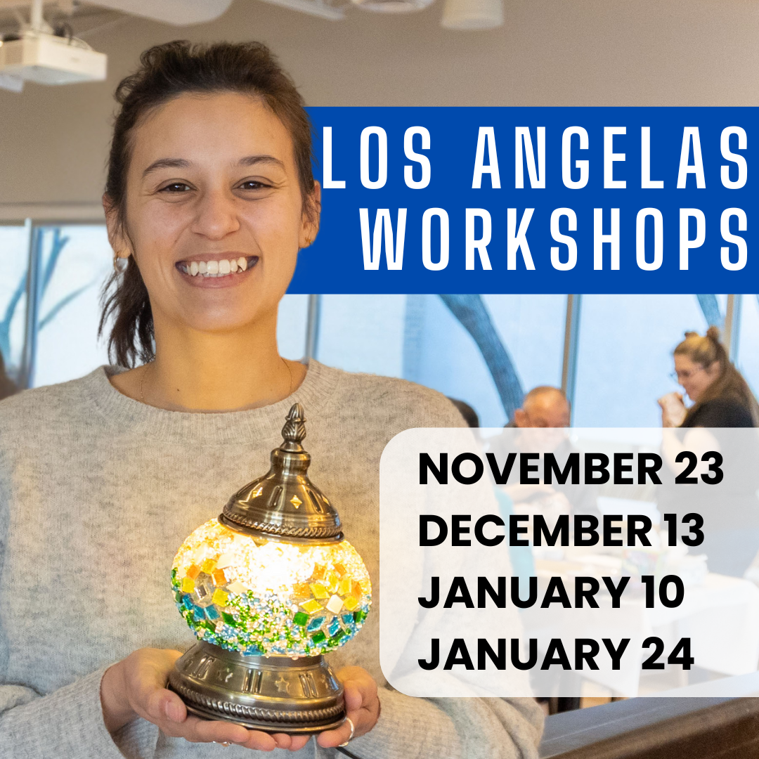 Mosaic Lamp Workshop Los Angeles, California (Free Parking)