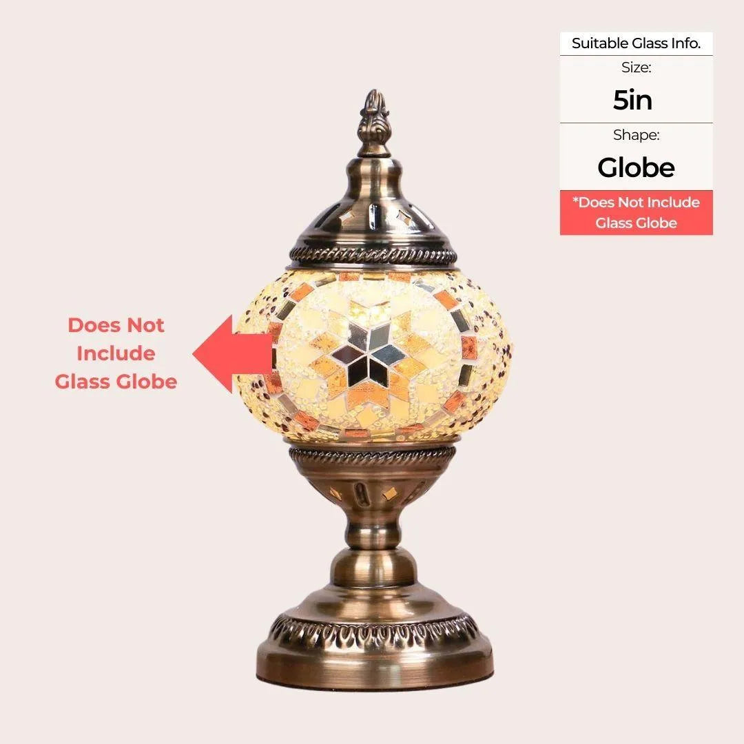 Mosaic Lamp Base Metal Frame for Turkish Lamps
