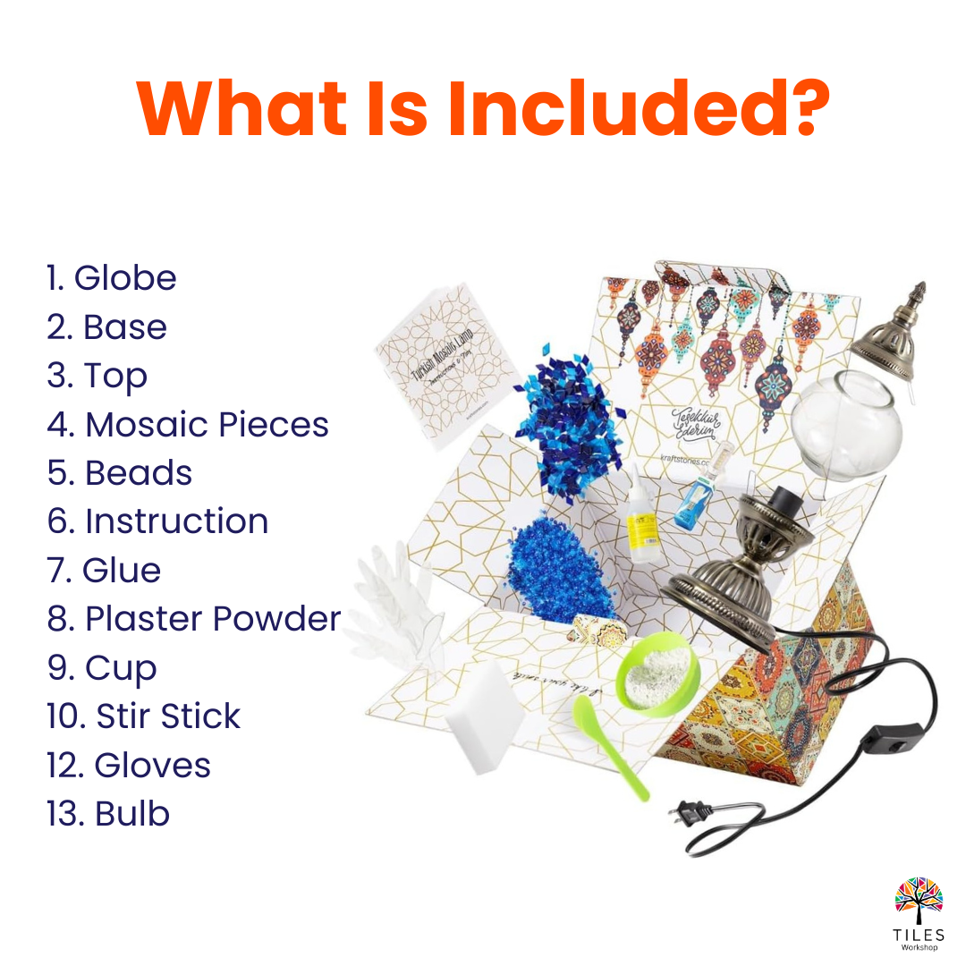 Table Lamp Turkish Mosaic Lighting Kit