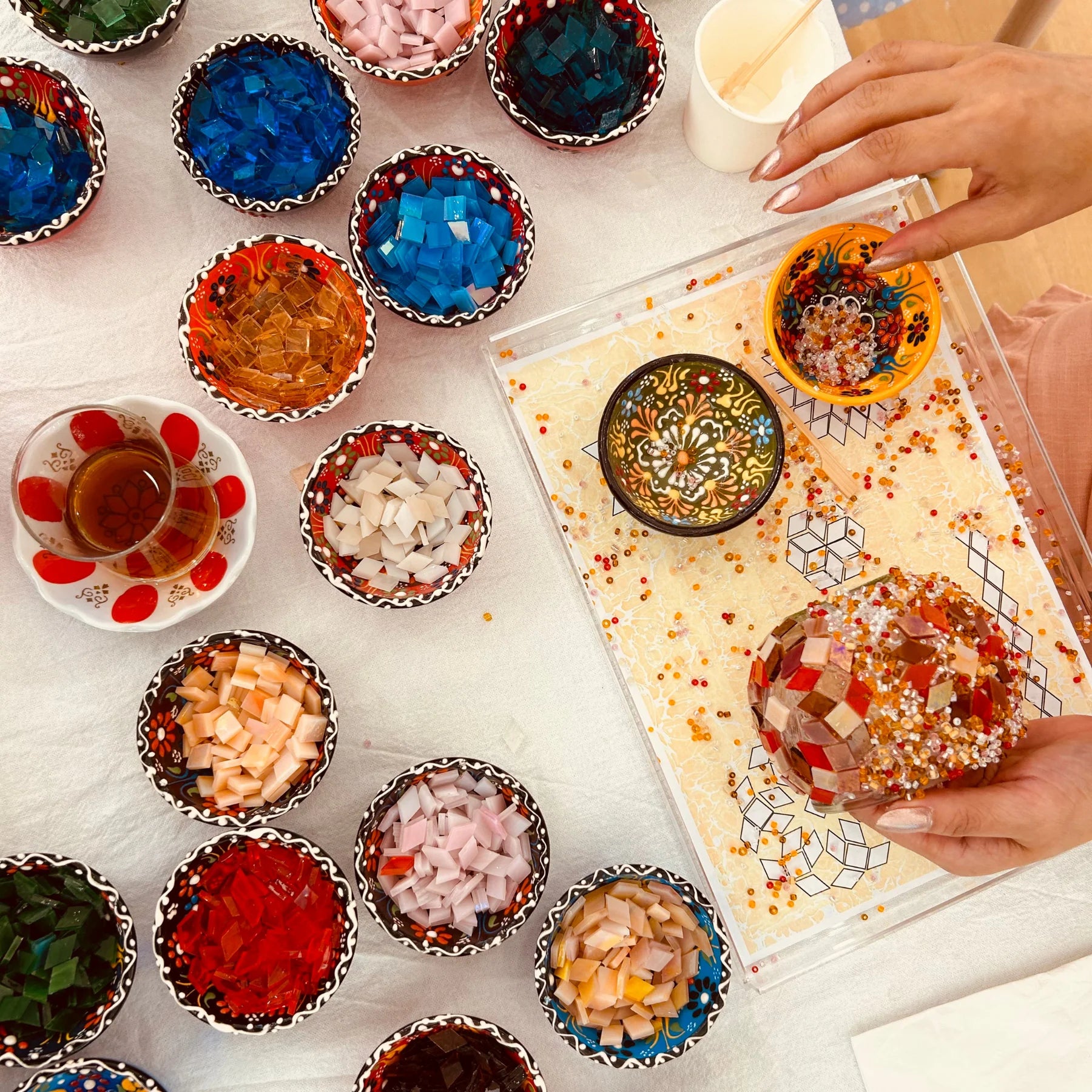 Private Mosaic Lamp Workshop - TCU KD Sisters
