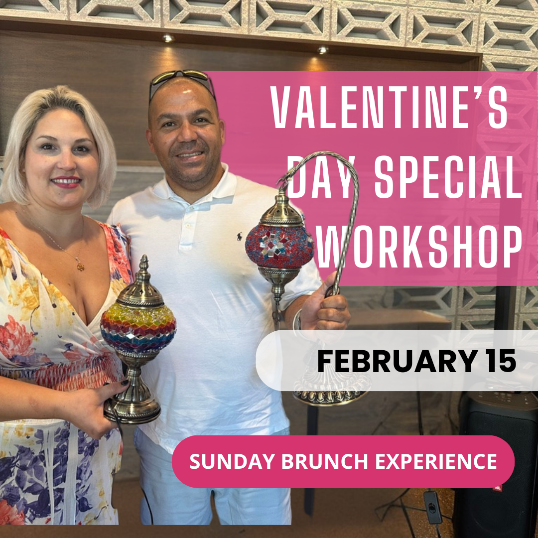 Valentine’s & Galentine’s Mosaic Lamp & Brunch Experience at Mesa Mezcal in Irving, TX