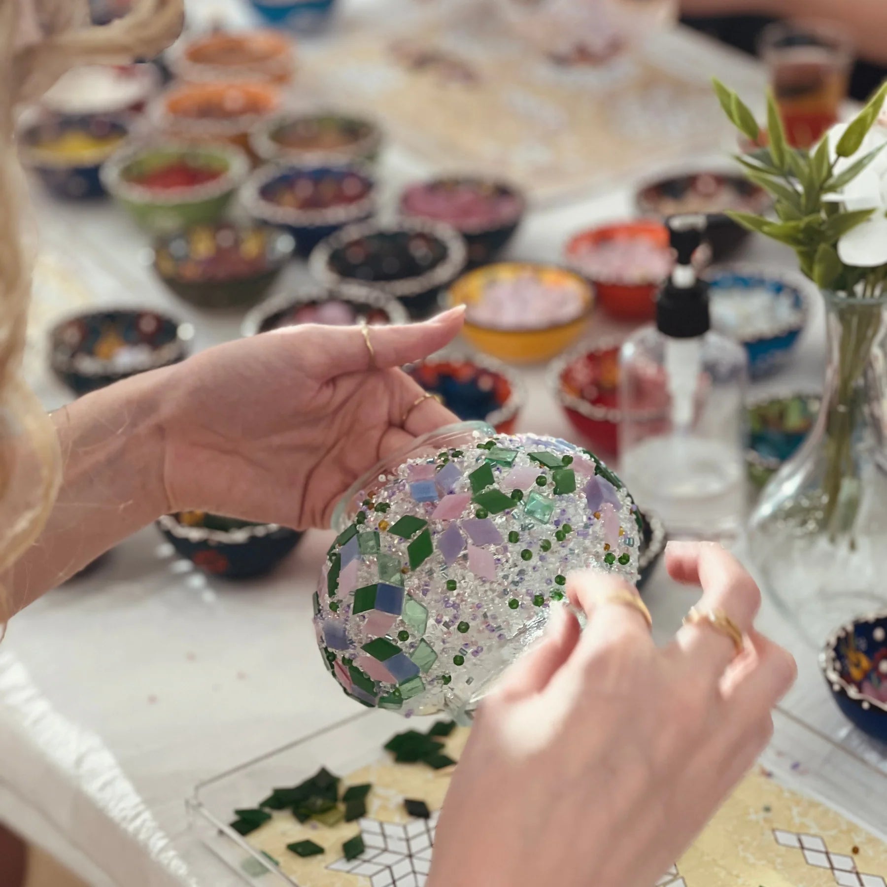 Private Mosaic Lamp Workshop - TCU KD Sisters