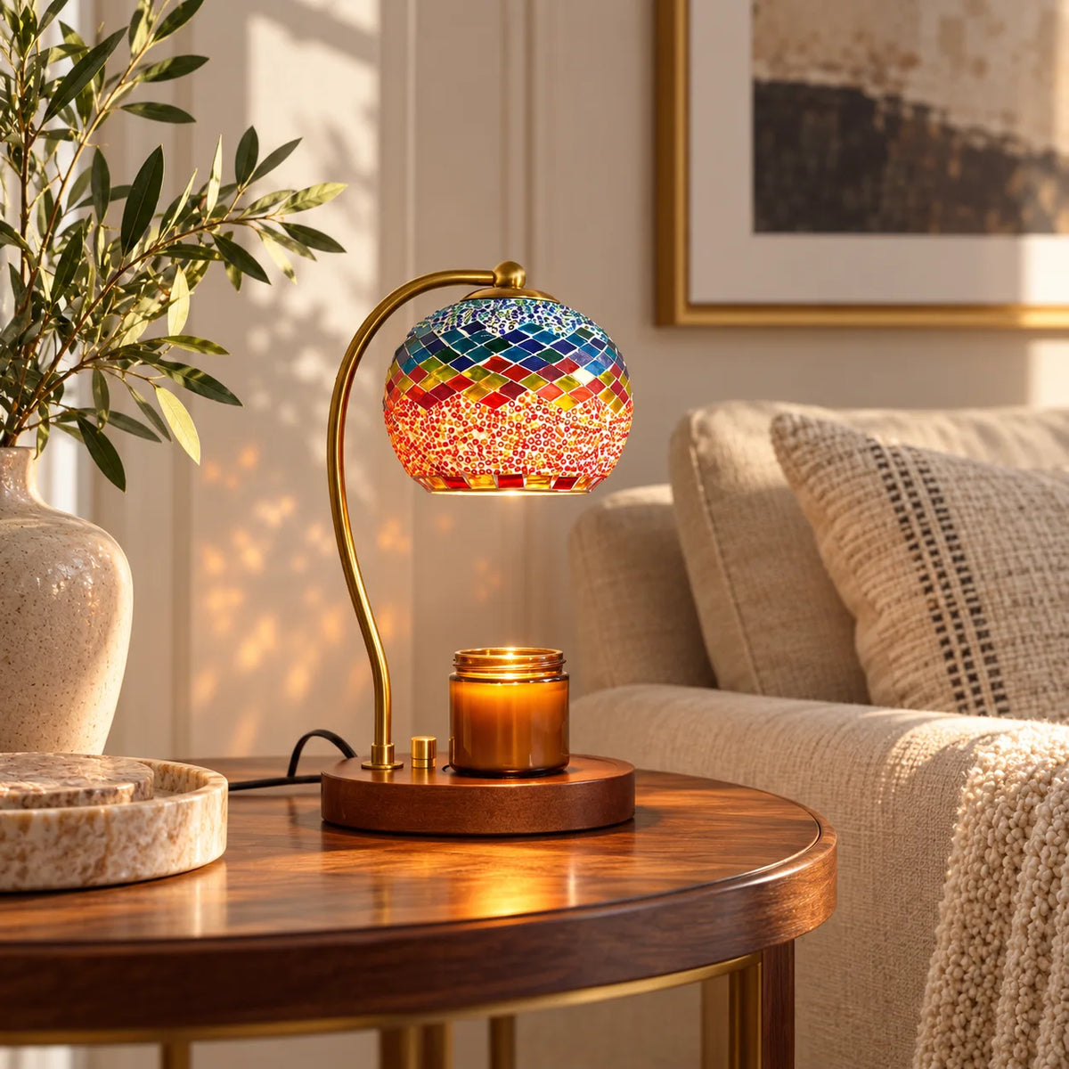 DIY Candle Warmer Lamp Kit Turkish Mosaic Light