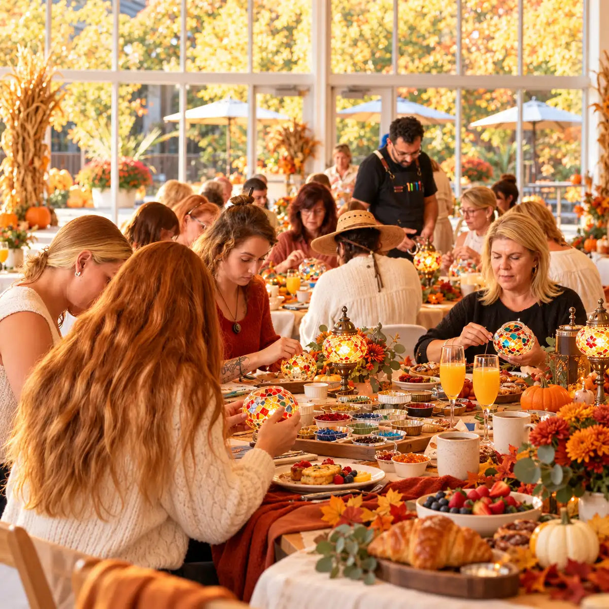 Thanksgiving Brunch & Mosaic Lamp Workshop in Irving, TX