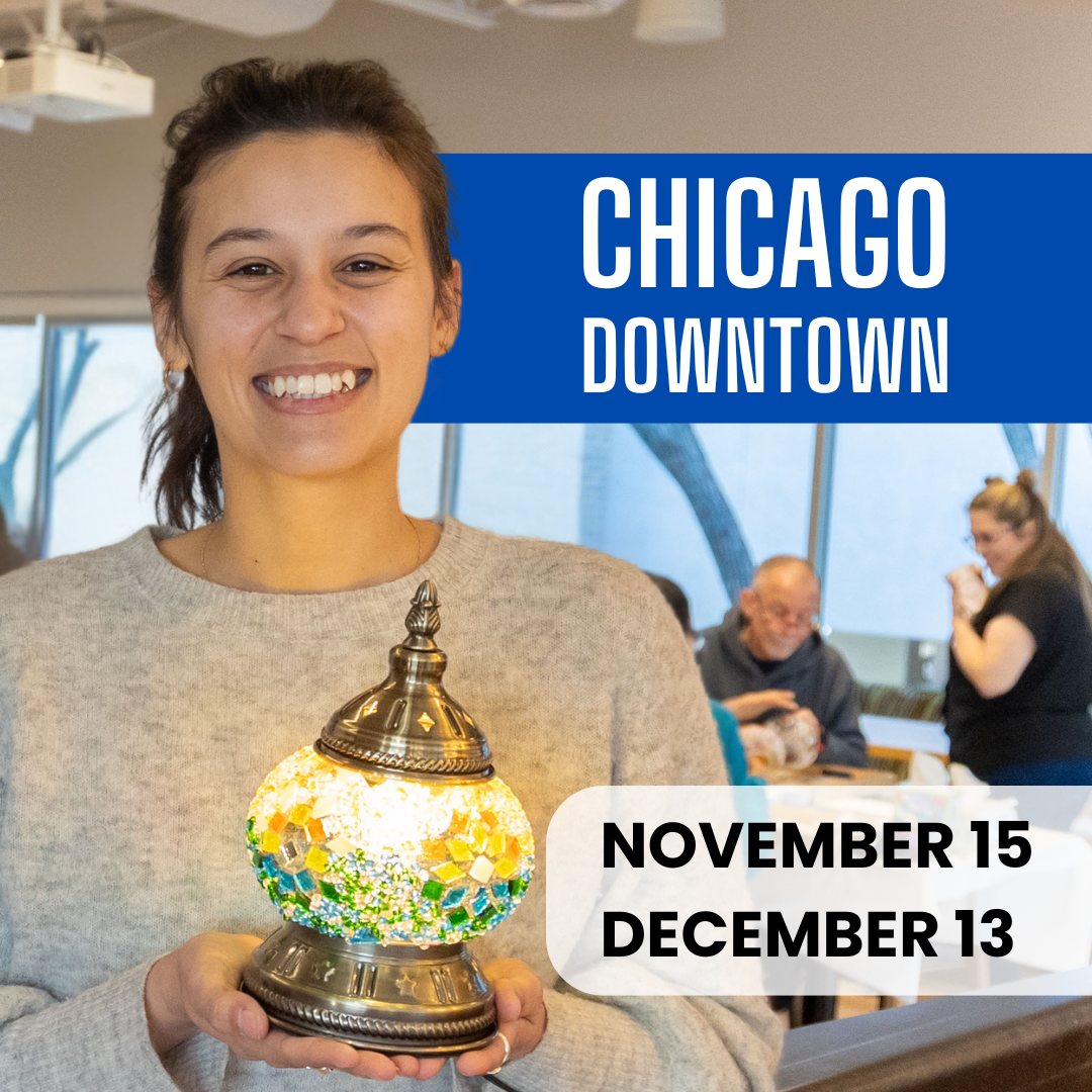 Mosaic Lamp Workshop in Chicago Downtown, IL