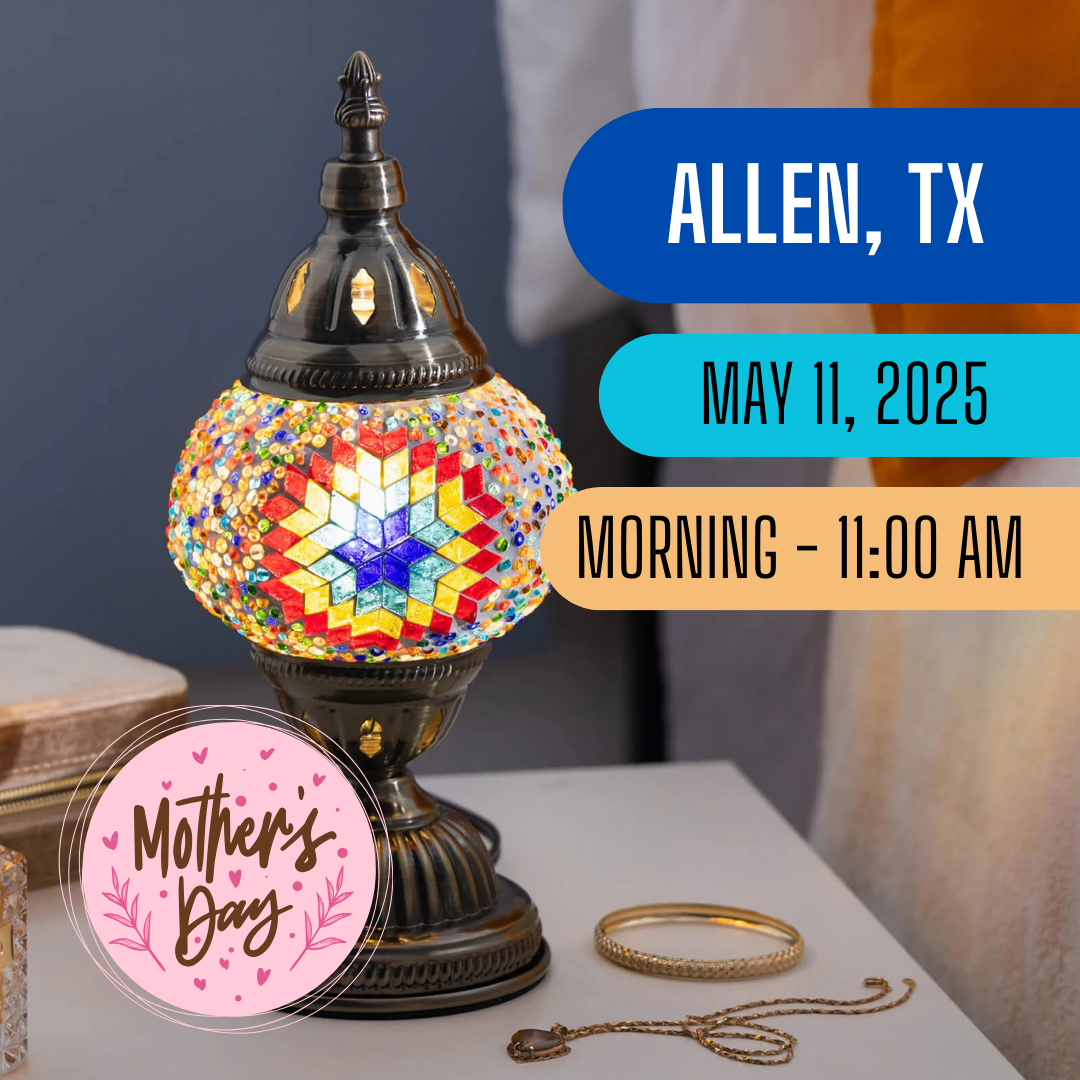Mosaic Lamp Making Workshop in Allen, Texas - Sunday, May 11th (Mother's Day)