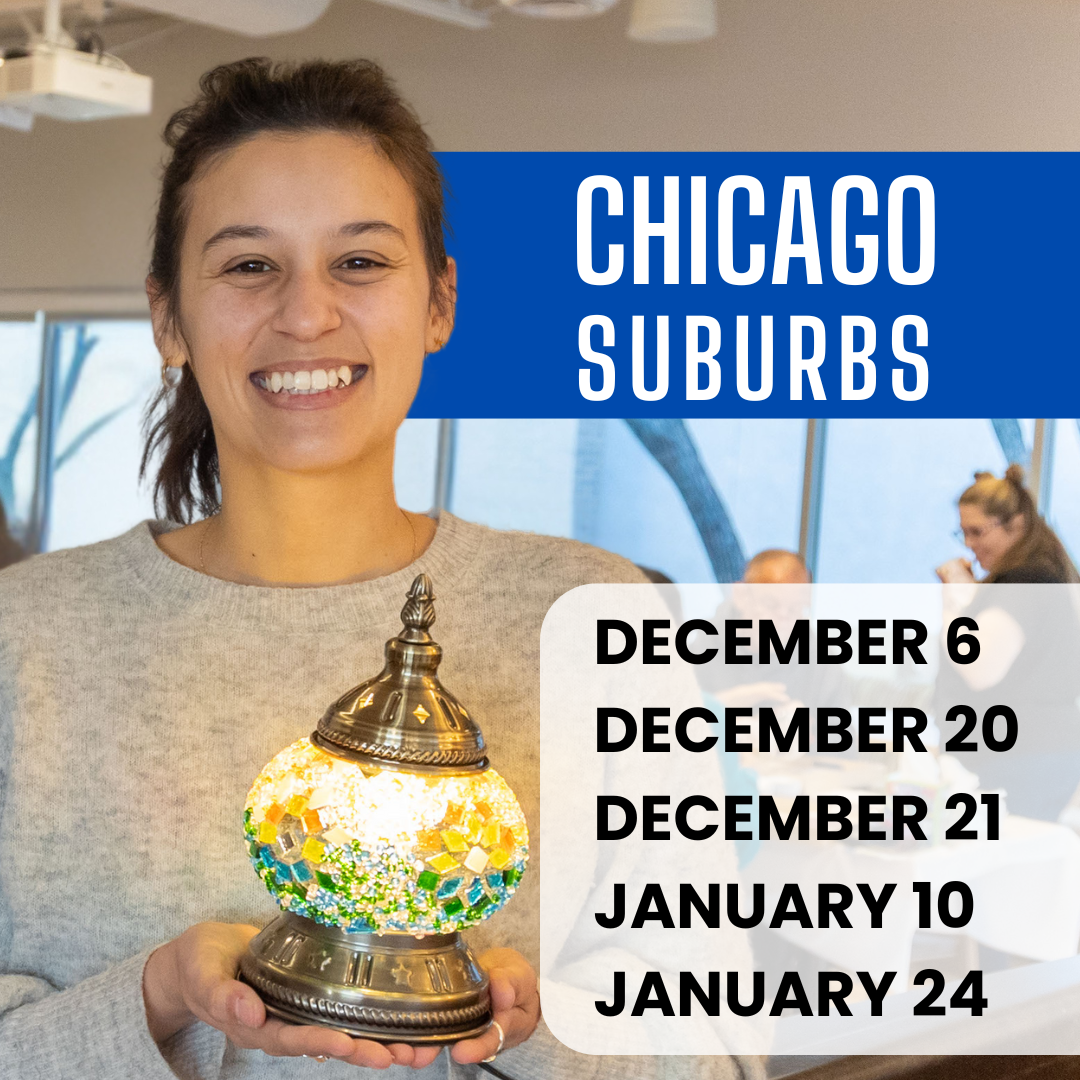 Mosaic Lamp Workshop in Chicago Suburbs, IL