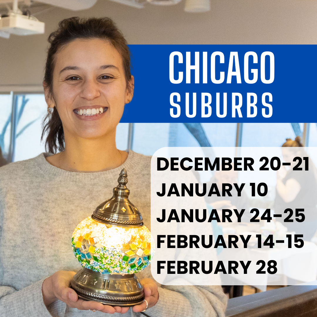 Mosaic Lamp Workshop in Chicago Suburbs, IL