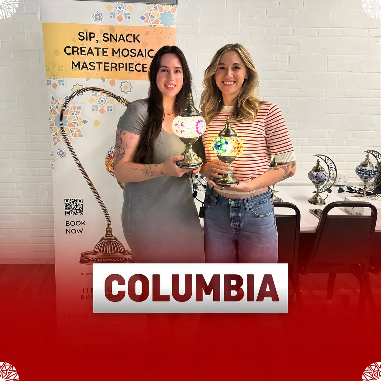 Columbia Turkish Mosaic Lamp Workshop Event, MD