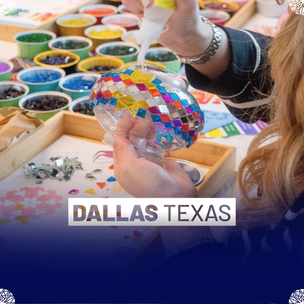 Mosaic Lamp Making Workshop in Dallas, Texas (Free parking)