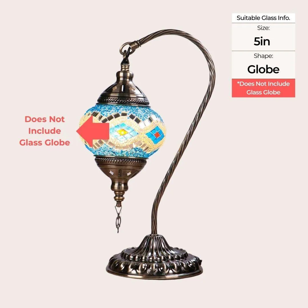 Mosaic Lamp Base Metal Frame for Turkish Lamps