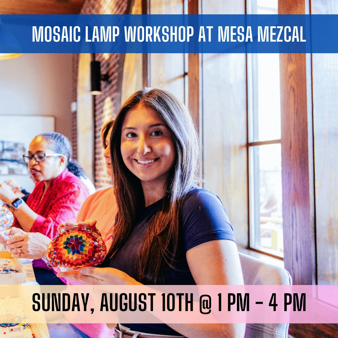 Lunch & Create: A Mosaic Lamp Workshop at Mesa Mezcal Irving, TX - Sunday, August 10th